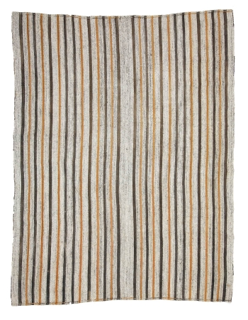 Striped Modern Vintage Kilim Rug - 6`11" x 8`10"