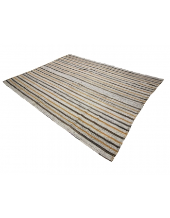 Striped Modern Vintage Kilim Rug - 6`11" x 8`10"