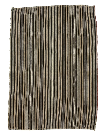 Striped Vintage Turkish Kilim Rug - 6`0" x 8`4"