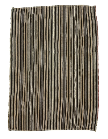 Striped Vintage Turkish Kilim Rug - 6`0" x 8`4"