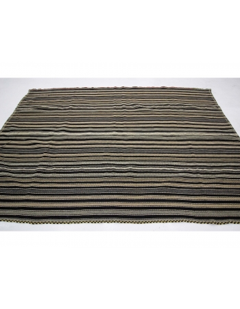 Striped Vintage Turkish Kilim Rug - 6`0" x 8`4"