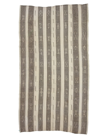 Large Modern Vintage Kilim Rug - 6`11" x 12`6"