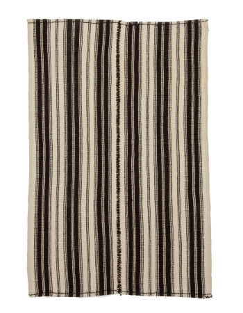 Striped Modern Vintage Turkish Kilim Rug - 4`5" x 6`11"