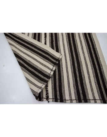 Striped Modern Vintage Turkish Kilim Rug - 4`5" x 6`11"