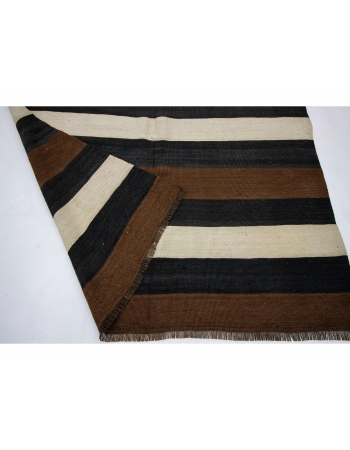 Striped Modern Vintage Natural Kilim - 4`8" x 10`0"