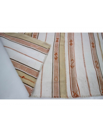 Striped Modern Vintage Turkish Kilim Rug - 7`9" x 10`10"