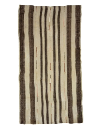 Striped Vintage Turkish Kilim Rug - 5`9" x 10`8"