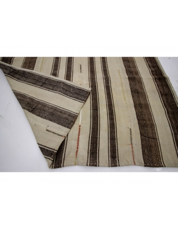 Striped Vintage Turkish Kilim Rug - 5`9" x 10`8"