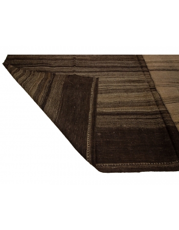 Brown Large Vintage Unique Kilim Rug - 11`7
