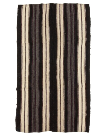 Striped Vintage Handwoven Kilim Rug - 5`3" x 9`2"