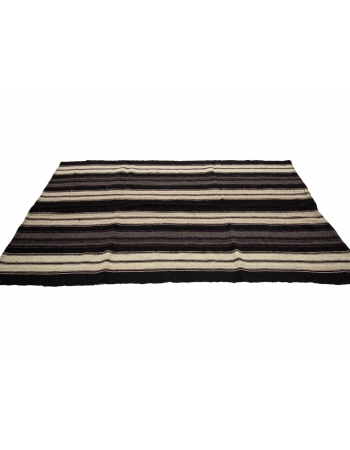 Striped Vintage Handwoven Kilim Rug - 5`3" x 9`2"