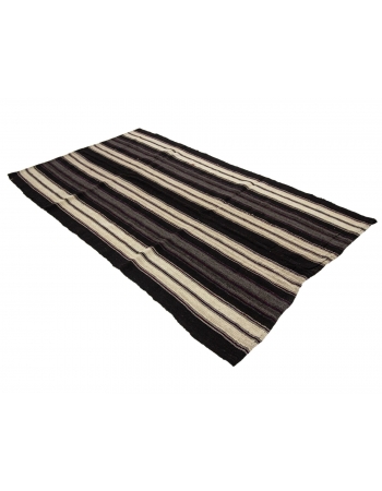 Striped Vintage Handwoven Kilim Rug - 5`3" x 9`2"