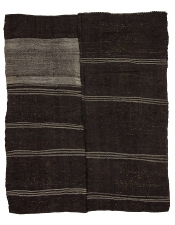 Gray & Black Modern Vintage Kilim Rug - 7`9" x 9`6"