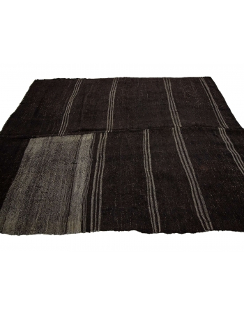 Gray & Black Modern Vintage Kilim Rug - 7`9" x 9`6"