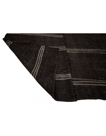 Gray & Black Modern Vintage Kilim Rug - 7`9" x 9`6"