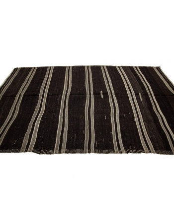 Striped Vintage Handwoven Kilim Rug - 7`5" x 11`8"