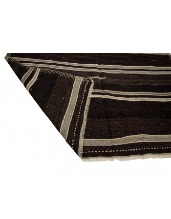 Striped Vintage Handwoven Kilim Rug - 7`5" x 11`8"