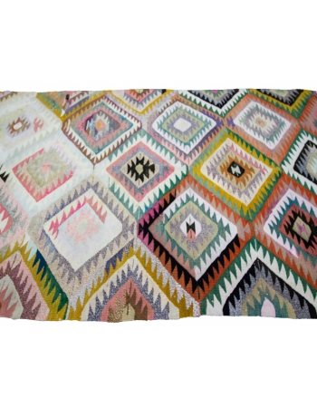 Colorful Vintage Handwoven Kilim Rug - 6`0" x 9`2"