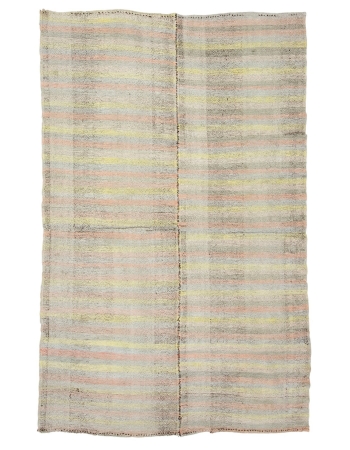 Modern Vintage Striped Kilim Rug - 6`5" x 10`0"