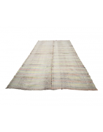 Modern Vintage Striped Kilim Rug - 6`5" x 10`0"