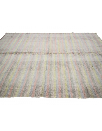 Modern Vintage Striped Kilim Rug - 6`5" x 10`0"