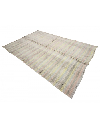 Modern Vintage Striped Kilim Rug - 6`5" x 10`0"