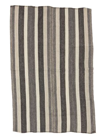 Striped Vintage Modern Kilim Rug - 4`11" x 7`9"