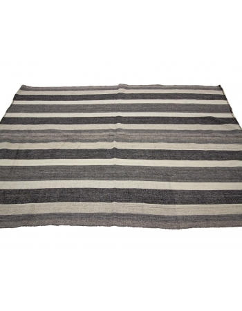 Striped Vintage Modern Kilim Rug - 4`11" x 7`9"