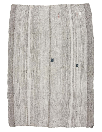 Gray Vintage Modern Kilim Rug - 7`1" x 9`5"
