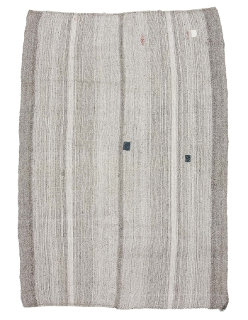 Gray Vintage Modern Kilim Rug - 7`1" x 9`5"