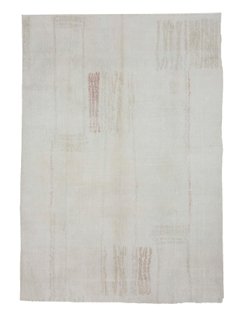 Vintage Washed Out Turkish Deco Rug - 6`5" x 8`11"
