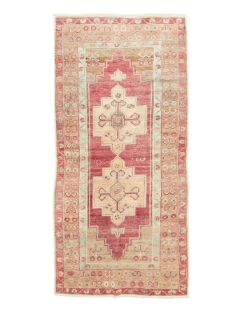 Vintage Wool Turkish Konya rug - 3`7" x 7`5"