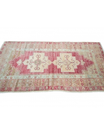 Vintage Wool Turkish Konya rug - 3`7" x 7`5"