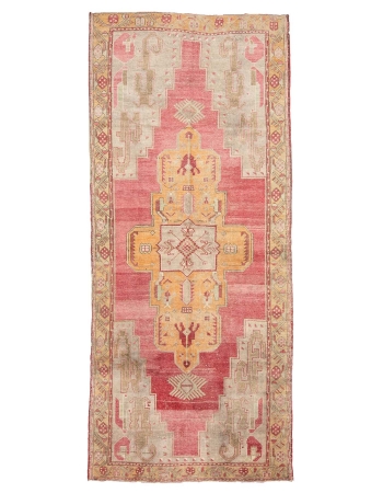 Vintage 1960's Turkish Wool Konya Rug - 5`1" x 12`0"