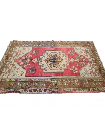 1960's Vintage Turkish Konya Rug - 4`7" x 7`9"