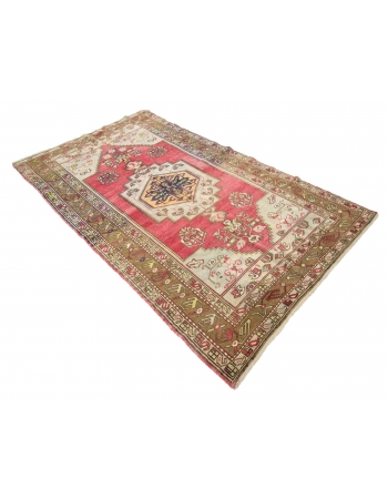 1960's Vintage Turkish Konya Rug - 4`7" x 7`9"