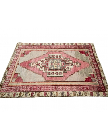 Vintage One Of A Kind Turkish Rug - 3`9" x 5`10"