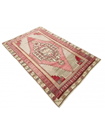 Vintage One Of A Kind Turkish Rug - 3`9" x 5`10"