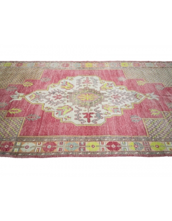 Vintage Turkish Konya Wool Rug - 5`0" x 13`7"