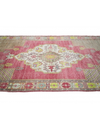 Vintage Turkish Konya Wool Rug - 5`0" x 13`7"