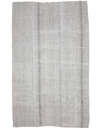 Oversized Vintage Modern Turkish Gray Rug - 8`10" x 15`1"