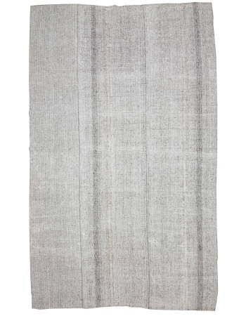 Oversized Vintage Modern Turkish Gray Rug - 8`10" x 15`1"