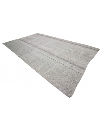 Oversized Vintage Modern Turkish Gray Rug - 8`10" x 15`1"