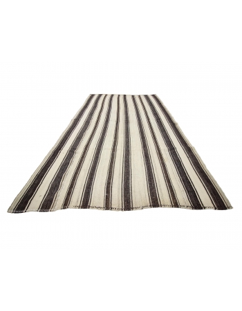 Striped Large Vintage Kilim Rug - 7`9" x 13`0"