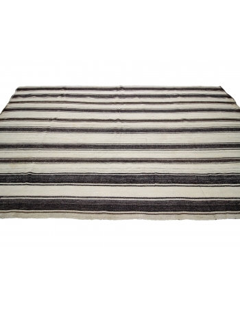 Striped Large Vintage Kilim Rug - 7`9" x 13`0"