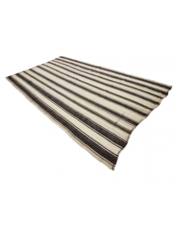 Striped Large Vintage Kilim Rug - 7`9" x 13`0"