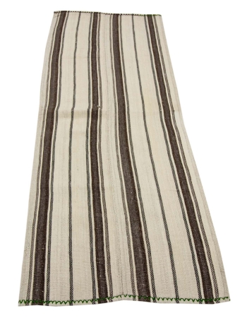 Striped Wool Vintage Turkish Kilim - 2`6" x 5`11"