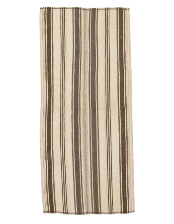 Natural Striped Vintage Kilim Rug - 2`8" x 5`11"