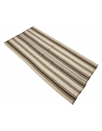 Natural Striped Vintage Kilim Rug - 2`8" x 5`11"