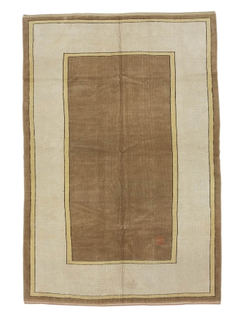 Vintage Wool Modern Turkish Milas Rug - 6`0" x 8`7"